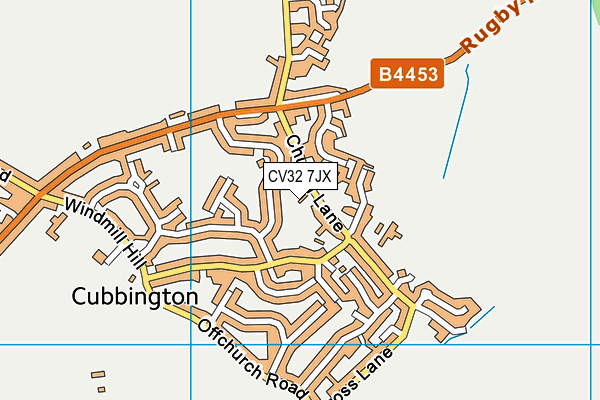 CV32 7JX map - OS VectorMap District (Ordnance Survey)