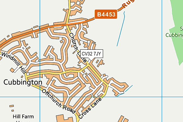 Cubbington CofE Primary School map (CV32 7JY) - OS VectorMap District (Ordnance Survey)