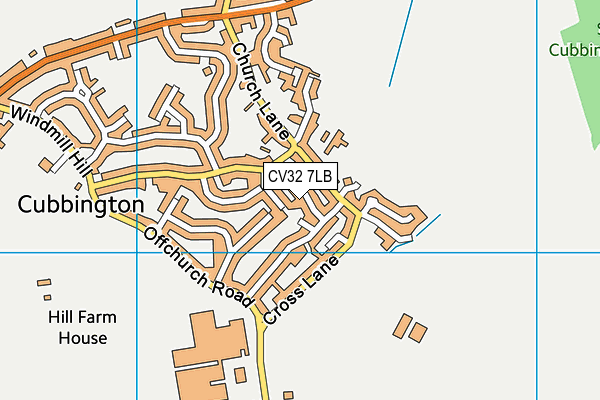 CV32 7LB map - OS VectorMap District (Ordnance Survey)