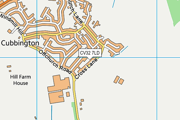 CV32 7LD map - OS VectorMap District (Ordnance Survey)