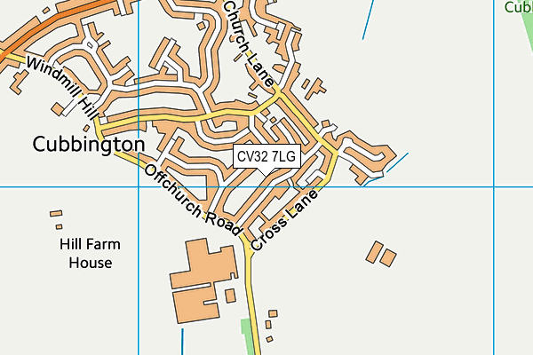 CV32 7LG map - OS VectorMap District (Ordnance Survey)