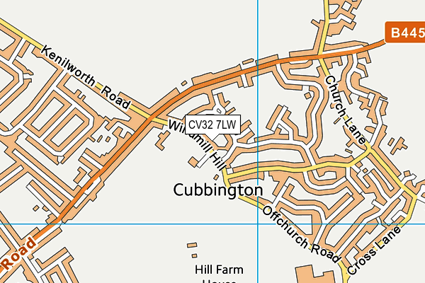 CV32 7LW map - OS VectorMap District (Ordnance Survey)