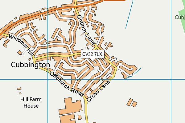 CV32 7LX map - OS VectorMap District (Ordnance Survey)