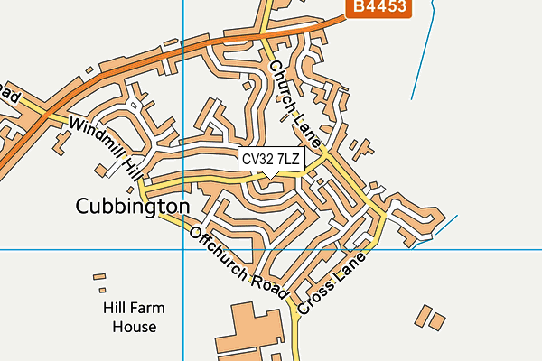 CV32 7LZ map - OS VectorMap District (Ordnance Survey)