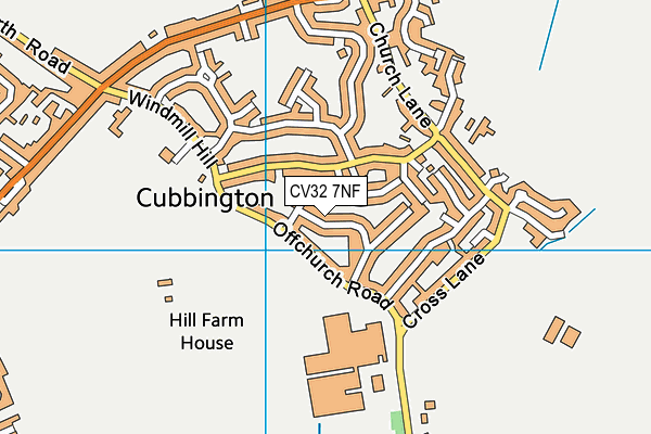CV32 7NF map - OS VectorMap District (Ordnance Survey)
