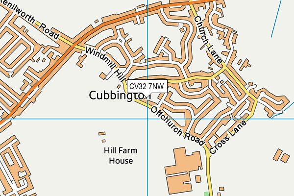 CV32 7NW map - OS VectorMap District (Ordnance Survey)