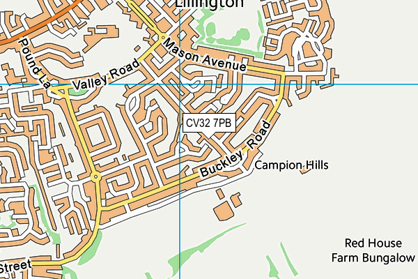 CV32 7PB map - OS VectorMap District (Ordnance Survey)