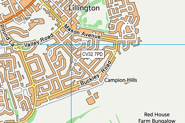 CV32 7PD map - OS VectorMap District (Ordnance Survey)