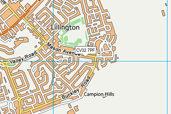 CV32 7PF map - OS VectorMap District (Ordnance Survey)