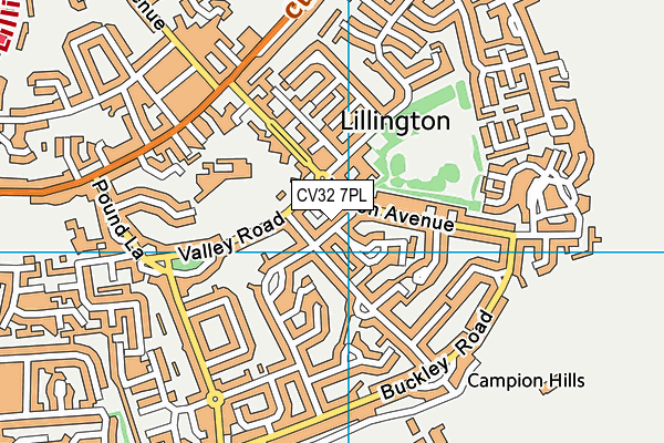 CV32 7PL map - OS VectorMap District (Ordnance Survey)