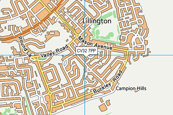 CV32 7PP map - OS VectorMap District (Ordnance Survey)
