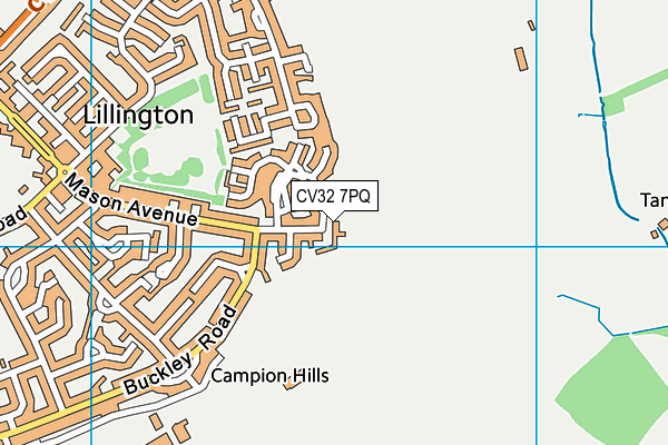 CV32 7PQ map - OS VectorMap District (Ordnance Survey)