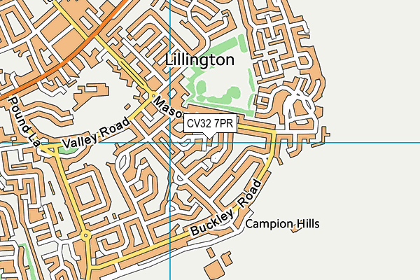 CV32 7PR map - OS VectorMap District (Ordnance Survey)