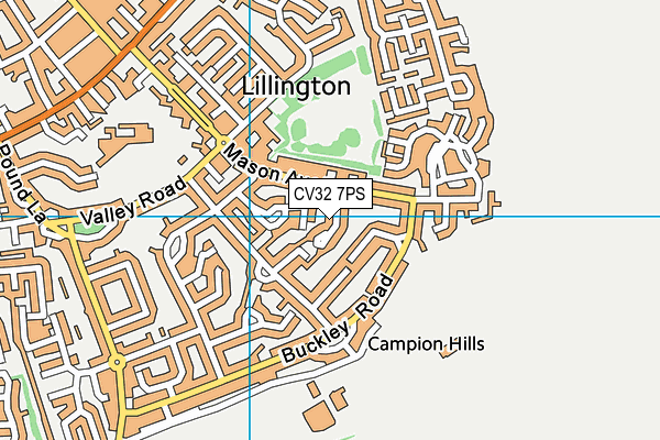 CV32 7PS map - OS VectorMap District (Ordnance Survey)