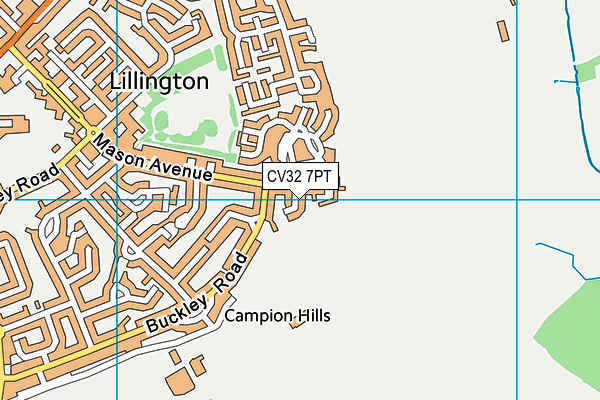CV32 7PT map - OS VectorMap District (Ordnance Survey)