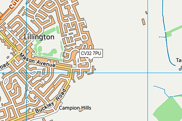 CV32 7PU map - OS VectorMap District (Ordnance Survey)