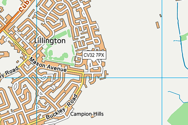 CV32 7PX map - OS VectorMap District (Ordnance Survey)