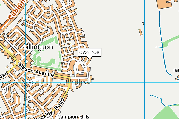 CV32 7QB map - OS VectorMap District (Ordnance Survey)