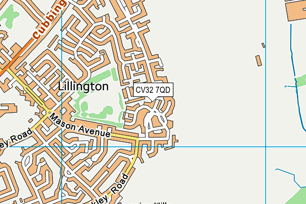 CV32 7QD map - OS VectorMap District (Ordnance Survey)