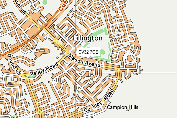 CV32 7QE map - OS VectorMap District (Ordnance Survey)