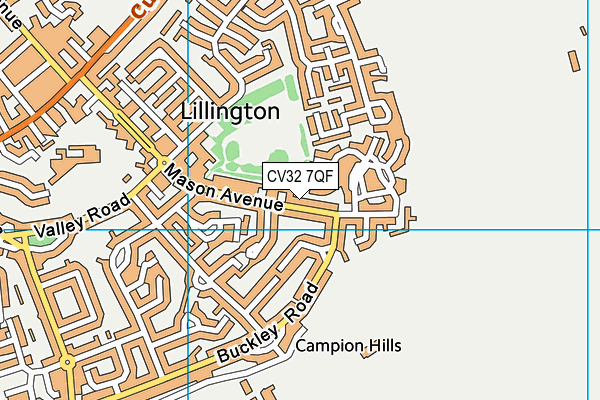 CV32 7QF map - OS VectorMap District (Ordnance Survey)