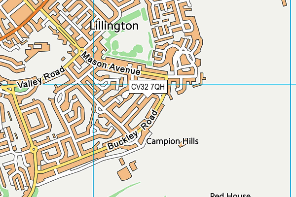 CV32 7QH map - OS VectorMap District (Ordnance Survey)