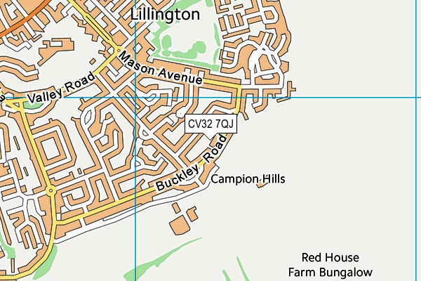 CV32 7QJ map - OS VectorMap District (Ordnance Survey)