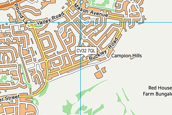 CV32 7QL map - OS VectorMap District (Ordnance Survey)