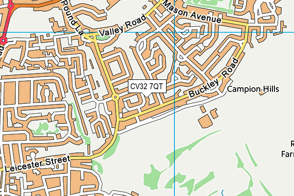 CV32 7QT map - OS VectorMap District (Ordnance Survey)
