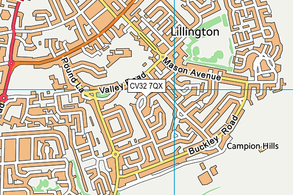 CV32 7QX map - OS VectorMap District (Ordnance Survey)