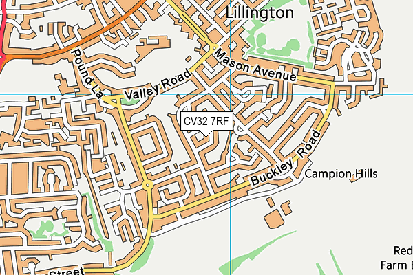 CV32 7RF map - OS VectorMap District (Ordnance Survey)