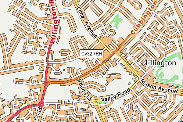 CV32 7RH map - OS VectorMap District (Ordnance Survey)