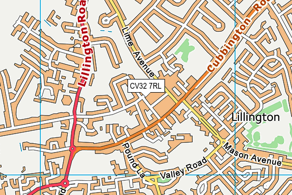 CV32 7RL map - OS VectorMap District (Ordnance Survey)