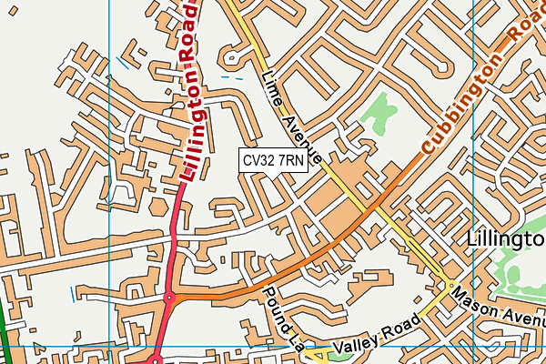 CV32 7RN map - OS VectorMap District (Ordnance Survey)