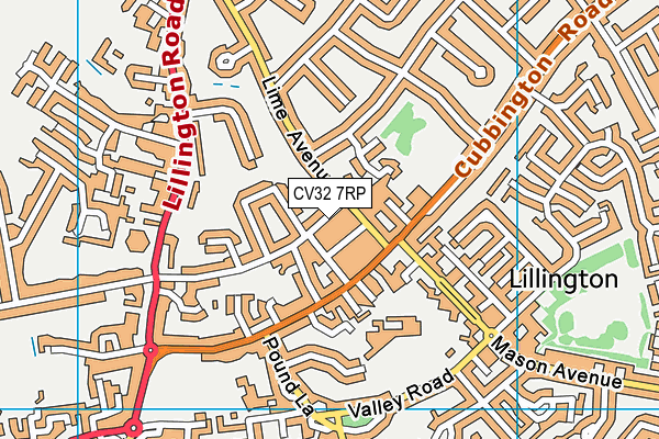 CV32 7RP map - OS VectorMap District (Ordnance Survey)