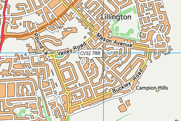 CV32 7RR map - OS VectorMap District (Ordnance Survey)