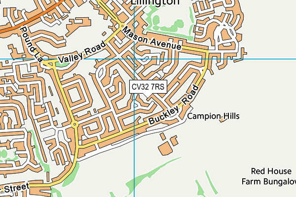 CV32 7RS map - OS VectorMap District (Ordnance Survey)