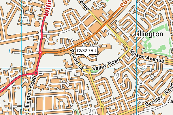 CV32 7RU map - OS VectorMap District (Ordnance Survey)