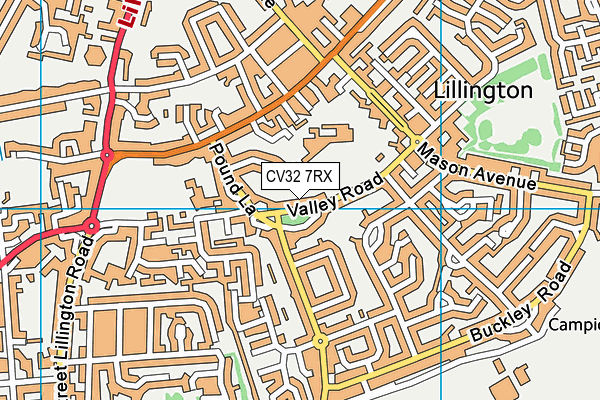 CV32 7RX map - OS VectorMap District (Ordnance Survey)