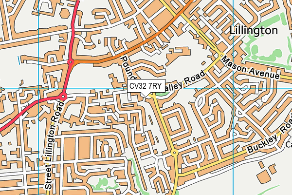 CV32 7RY map - OS VectorMap District (Ordnance Survey)