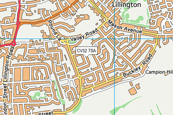 CV32 7SA map - OS VectorMap District (Ordnance Survey)