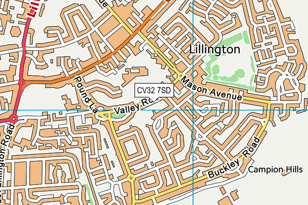 CV32 7SD map - OS VectorMap District (Ordnance Survey)