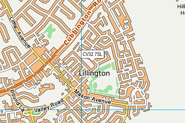 CV32 7SL map - OS VectorMap District (Ordnance Survey)