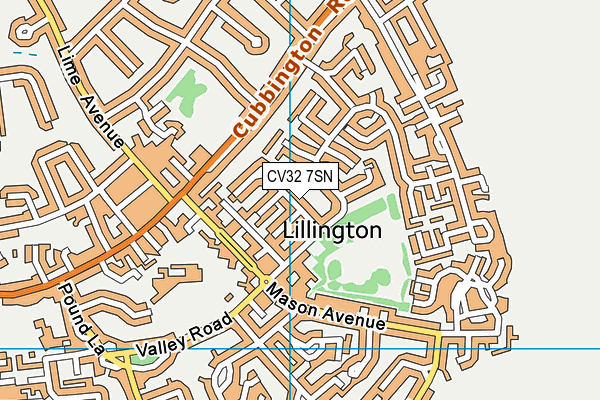 CV32 7SN map - OS VectorMap District (Ordnance Survey)