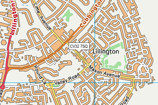 CV32 7SQ map - OS VectorMap District (Ordnance Survey)