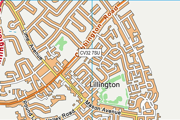 CV32 7SU map - OS VectorMap District (Ordnance Survey)