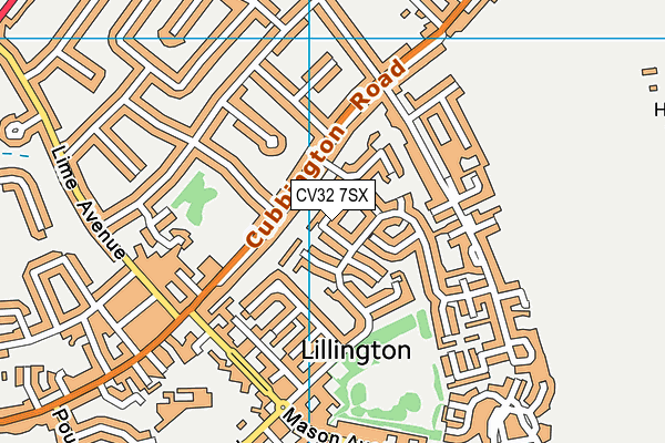 CV32 7SX map - OS VectorMap District (Ordnance Survey)