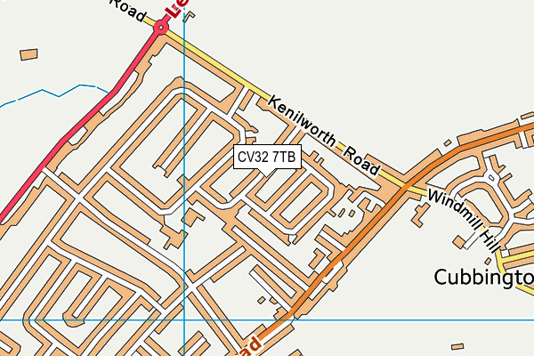 CV32 7TB map - OS VectorMap District (Ordnance Survey)