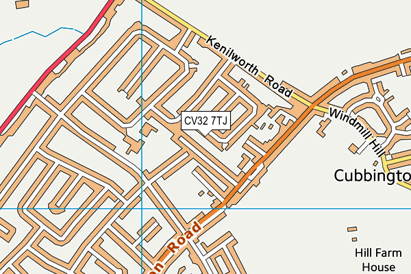 CV32 7TJ map - OS VectorMap District (Ordnance Survey)