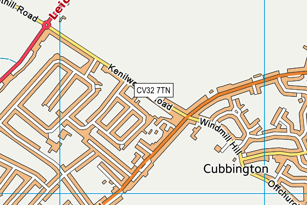 CV32 7TN map - OS VectorMap District (Ordnance Survey)